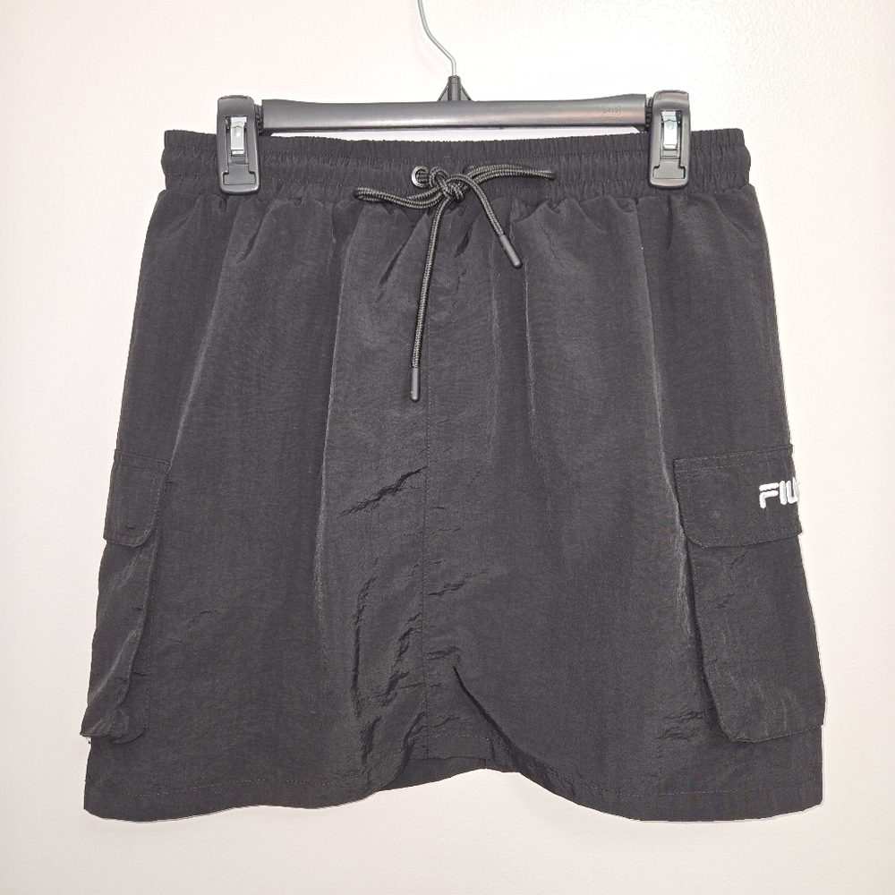 Fila Black Sports Mini Skirt Size Medium Has Pockets - Picture 3 of 11